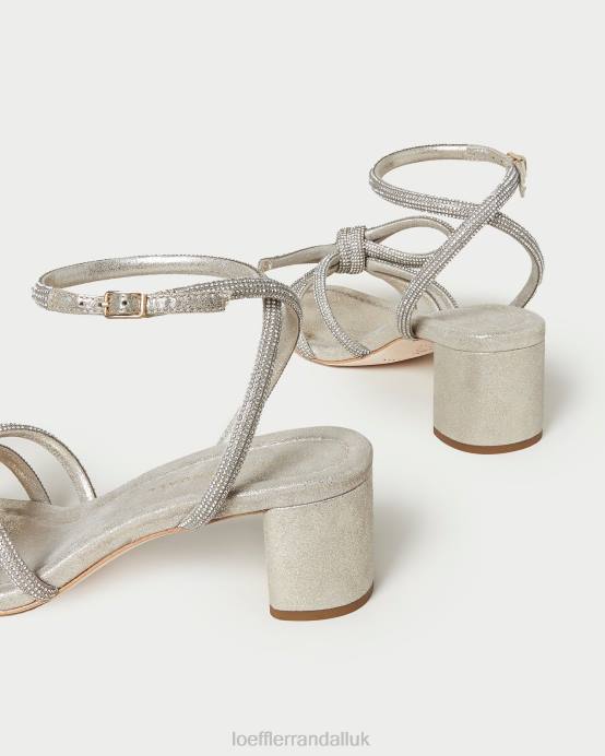 Shoes X82V15 Cappuccino Women Loeffler Randall Mikel Bow Mid-Heel Sandal