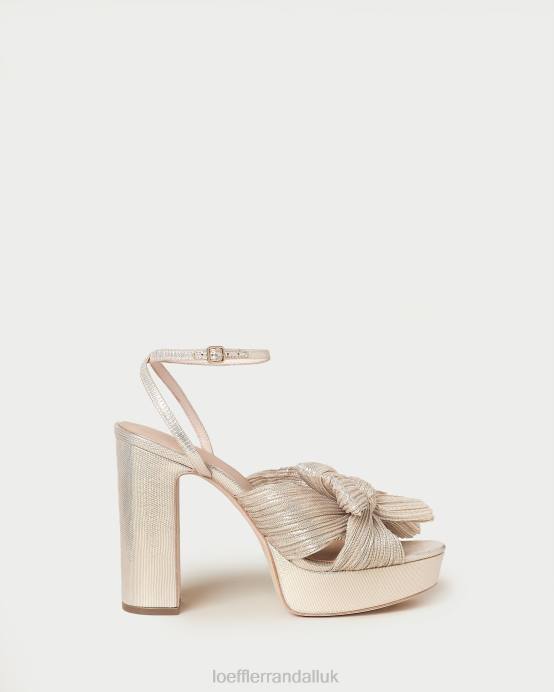 Shoes X82V16 Platinum Women Loeffler Randall Natalia Platform Bow Heel