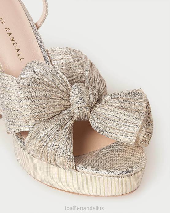 Shoes X82V16 Platinum Women Loeffler Randall Natalia Platform Bow Heel