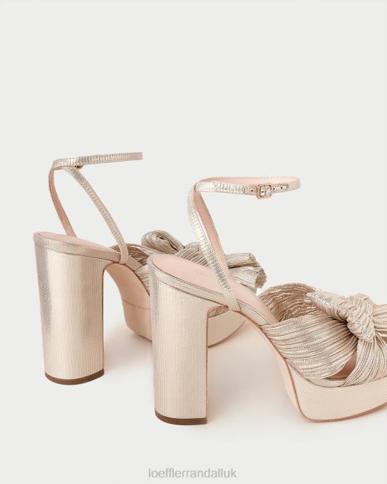 Shoes X82V16 Platinum Women Loeffler Randall Natalia Platform Bow Heel