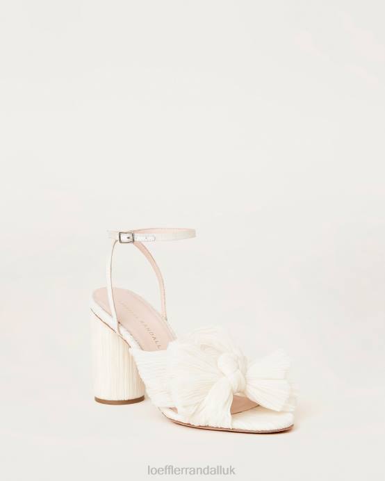 Shoes X82V1 Vegan Pearl Women Loeffler Randall Camellia Pleated Bow Heel
