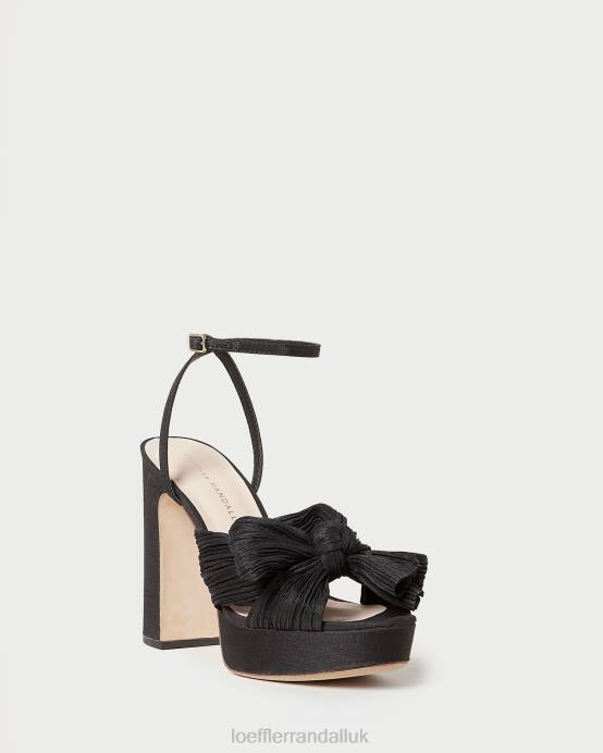 Shoes X82V23 Black Women Loeffler Randall Natalia Platform Bow Heel