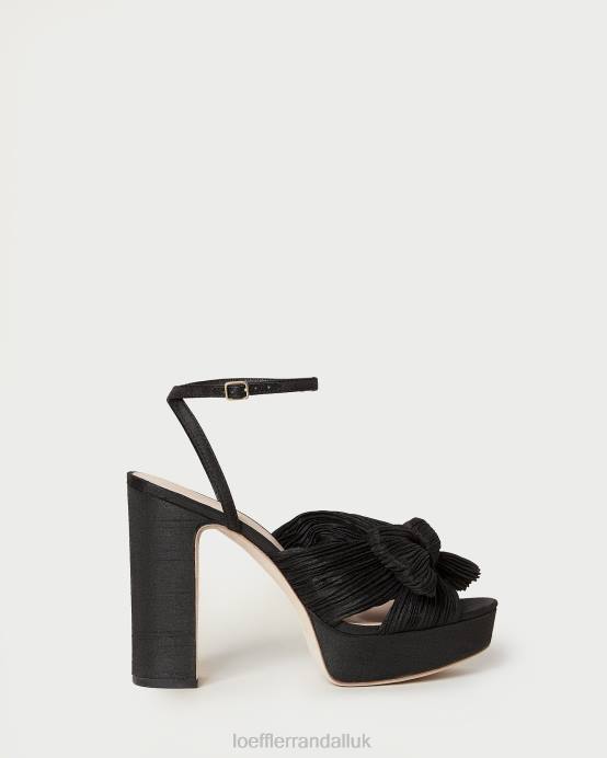 Shoes X82V23 Black Women Loeffler Randall Natalia Platform Bow Heel