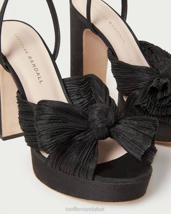 Shoes X82V23 Black Women Loeffler Randall Natalia Platform Bow Heel