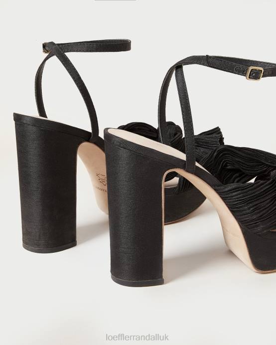 Shoes X82V23 Black Women Loeffler Randall Natalia Platform Bow Heel