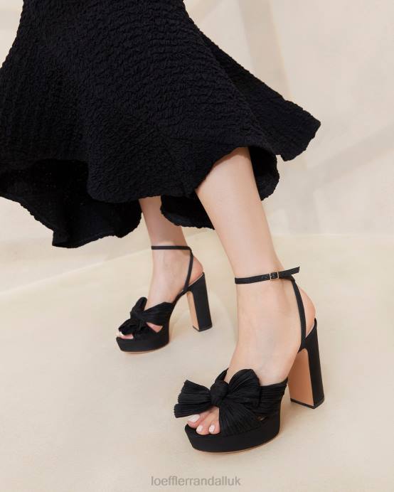 Shoes X82V23 Black Women Loeffler Randall Natalia Platform Bow Heel