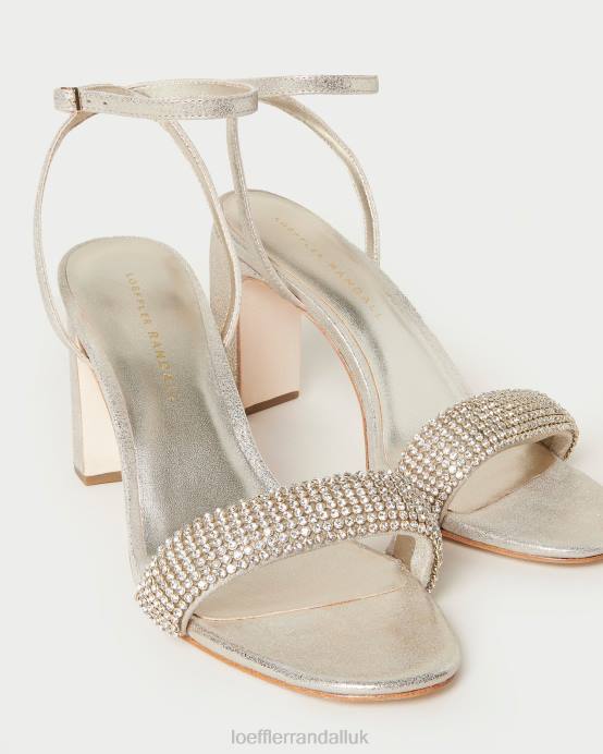 Shoes X82V26 Cappuccino Women Loeffler Randall Shay Rhinestone Heel