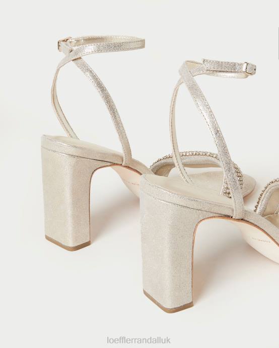 Shoes X82V26 Cappuccino Women Loeffler Randall Shay Rhinestone Heel