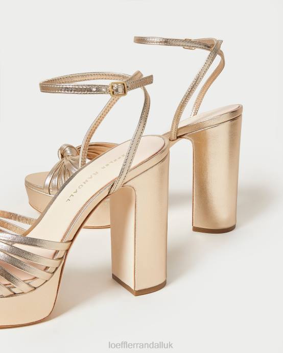 Shoes X82V27 Champagne Women Loeffler Randall Rivka Knot Platform Sandal