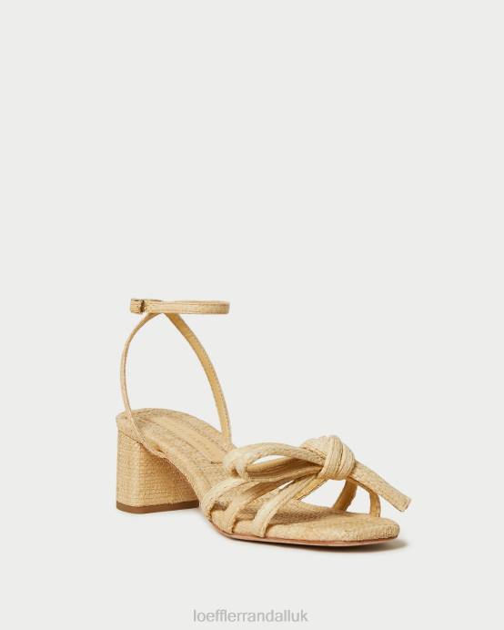 Shoes X82V29 Natural Women Loeffler Randall Mikel Bow Mid-Heel Sandal