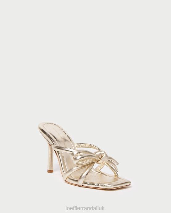 Shoes X82V31 Champagne Women Loeffler Randall Margi Bow Heel