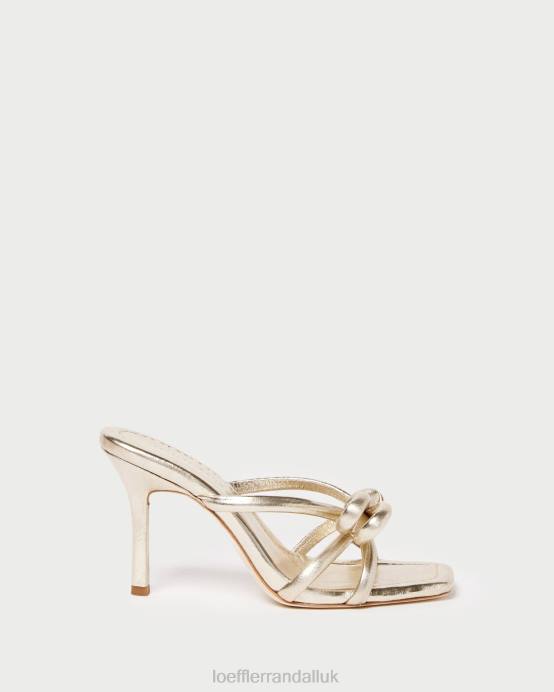 Shoes X82V31 Champagne Women Loeffler Randall Margi Bow Heel