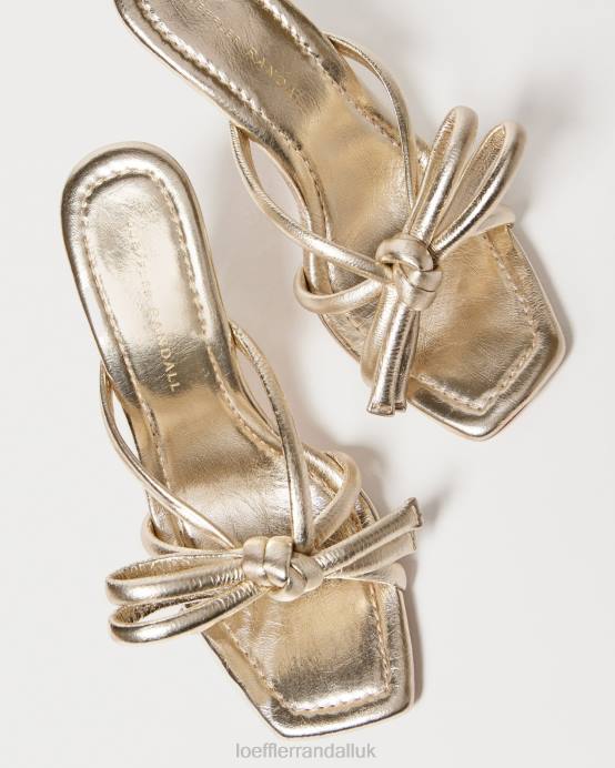 Shoes X82V31 Champagne Women Loeffler Randall Margi Bow Heel