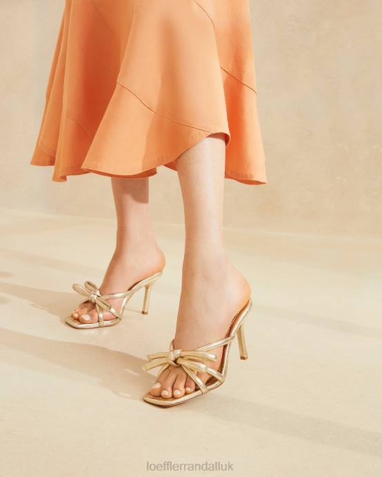 Shoes X82V31 Champagne Women Loeffler Randall Margi Bow Heel