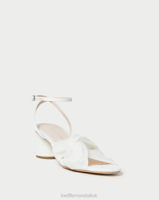 Shoes X82V33 Pearl Women Loeffler Randall Raegan Pleated Twist Heel