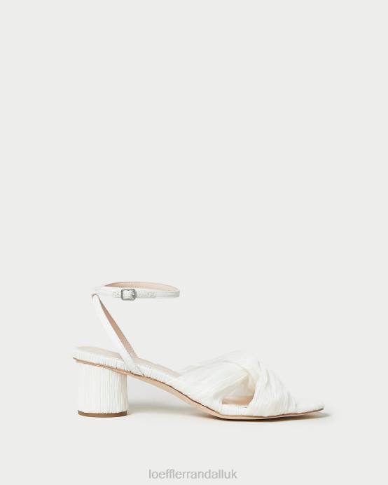 Shoes X82V33 Pearl Women Loeffler Randall Raegan Pleated Twist Heel