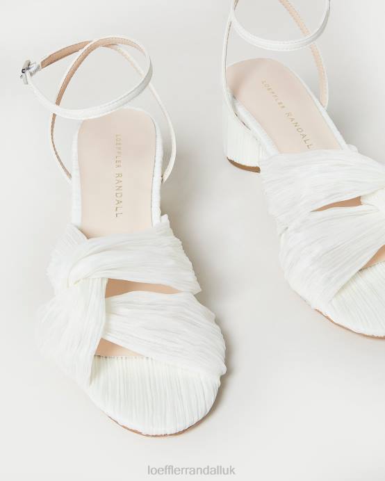 Shoes X82V33 Pearl Women Loeffler Randall Raegan Pleated Twist Heel