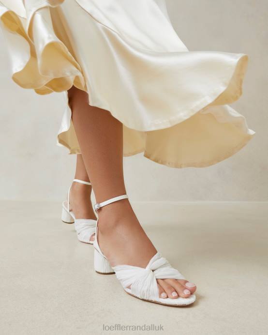 Shoes X82V33 Pearl Women Loeffler Randall Raegan Pleated Twist Heel