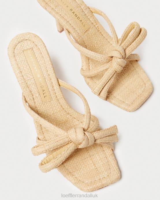 Shoes X82V35 Natural Women Loeffler Randall Margi Bow Heel