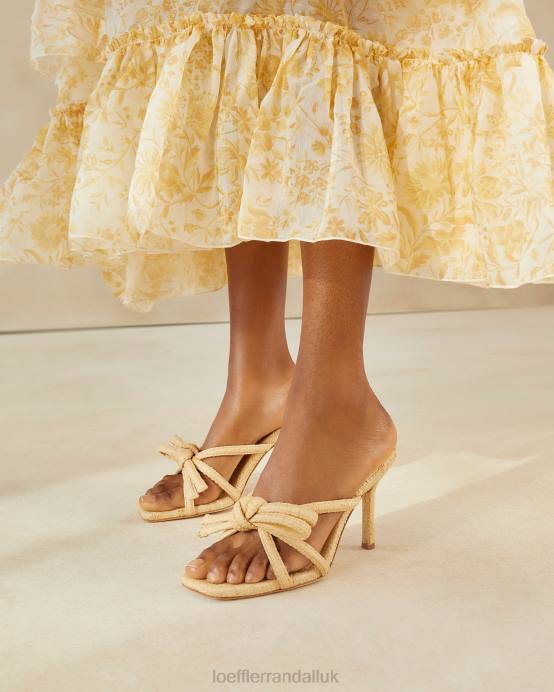 Shoes X82V35 Natural Women Loeffler Randall Margi Bow Heel