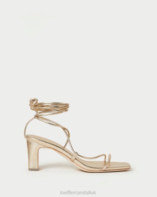 Shoes X82V37 Champagne Women Loeffler Randall Cosette Ankle Wrap Heel
