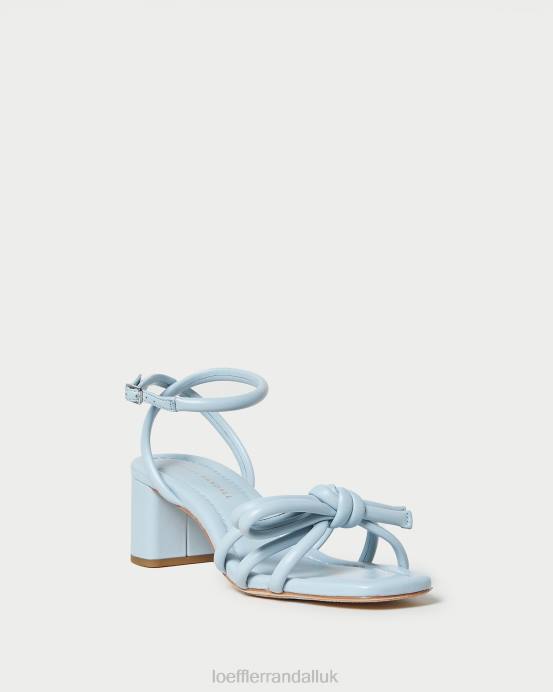 Shoes X82V40 Blue Women Loeffler Randall Mikel Bow Mid-Heel Sandal