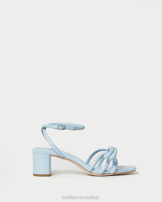 Shoes X82V40 Blue Women Loeffler Randall Mikel Bow Mid-Heel Sandal
