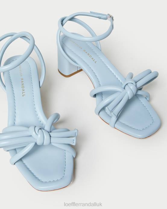 Shoes X82V40 Blue Women Loeffler Randall Mikel Bow Mid-Heel Sandal