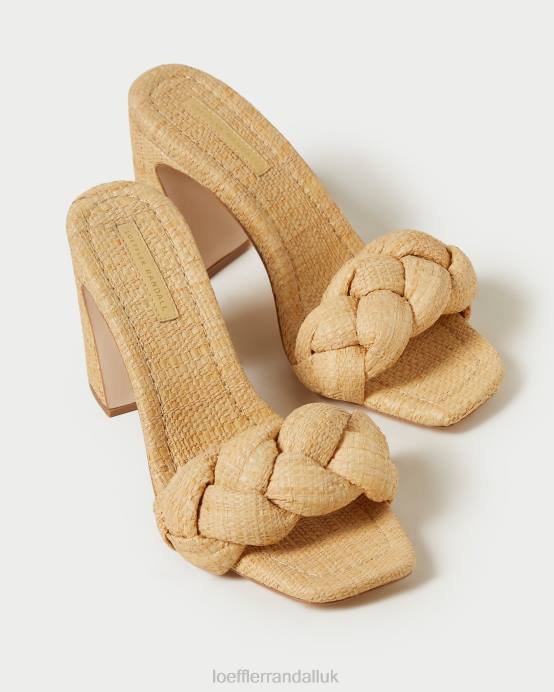Shoes X82V41 Natural Women Loeffler Randall Freya Braided Curve Mule