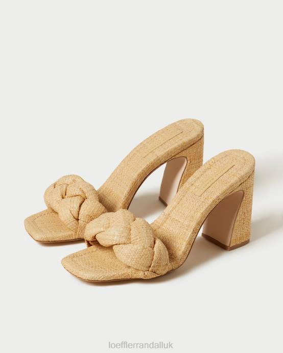 Shoes X82V41 Natural Women Loeffler Randall Freya Braided Curve Mule