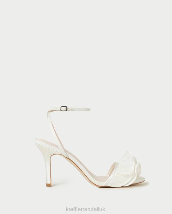 Shoes X82V42 Pearl Women Loeffler Randall Estella Ruffle Heeled Sandal