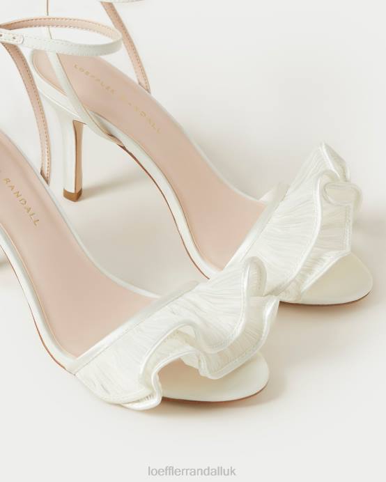 Shoes X82V42 Pearl Women Loeffler Randall Estella Ruffle Heeled Sandal
