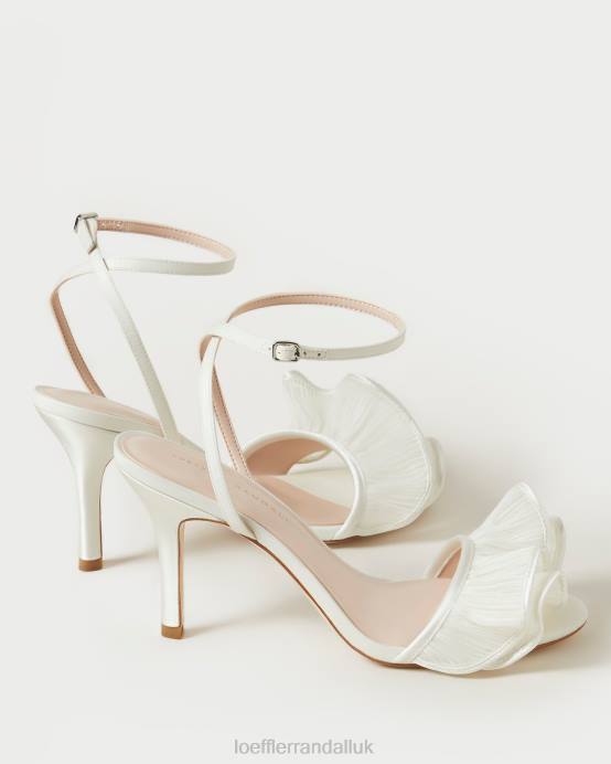 Shoes X82V42 Pearl Women Loeffler Randall Estella Ruffle Heeled Sandal