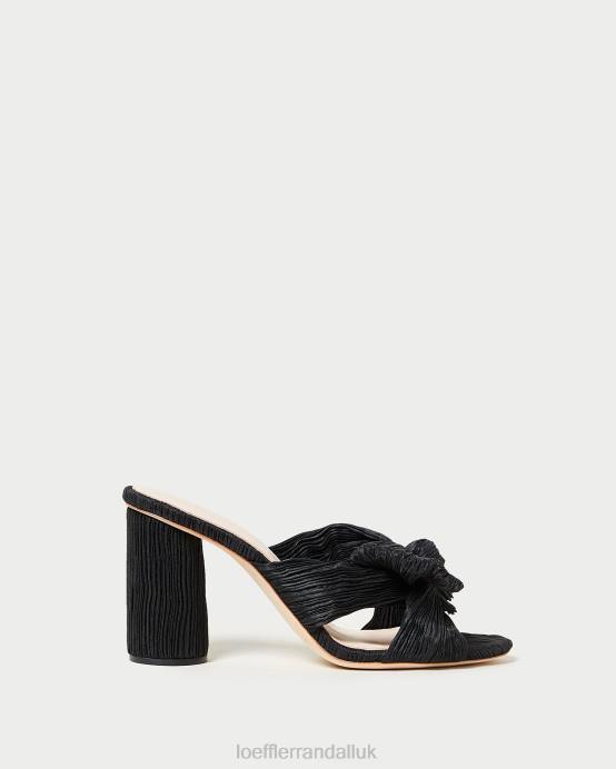 Shoes X82V43 Black Women Loeffler Randall Penny Pleated Bow Heel