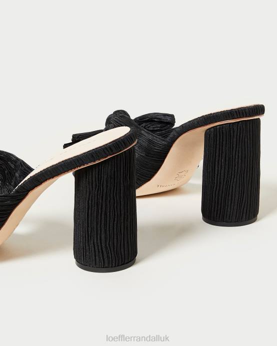 Shoes X82V43 Black Women Loeffler Randall Penny Pleated Bow Heel