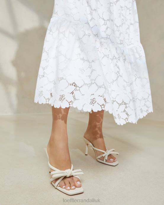 Shoes X82V44 Optic White Women Loeffler Randall Margi Bow Heel