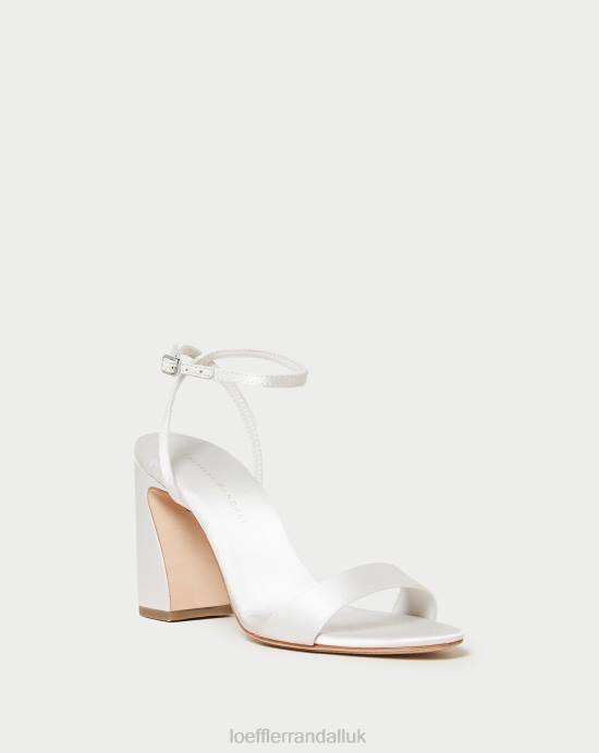 Shoes X82V45 Cream Women Loeffler Randall Malia Curved-Heel Sandal
