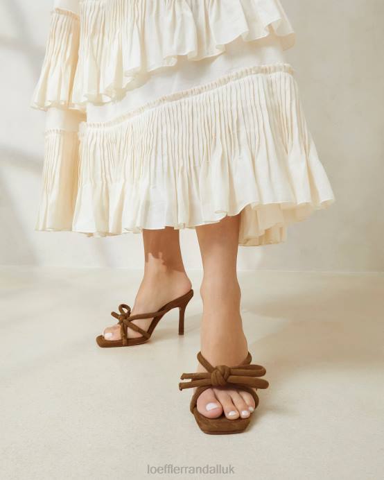 Shoes X82V46 Cacao Women Loeffler Randall Margi Bow Heel