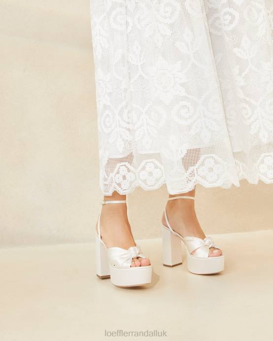 Shoes X82V47 Cream Women Loeffler Randall Roz Knot Platform