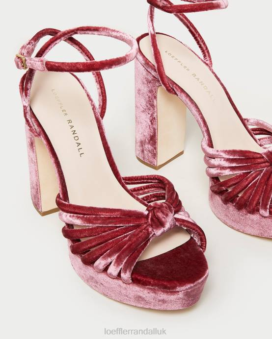 Shoes X82V48 Tea Rose Women Loeffler Randall Rivka Knot Platform Sandal