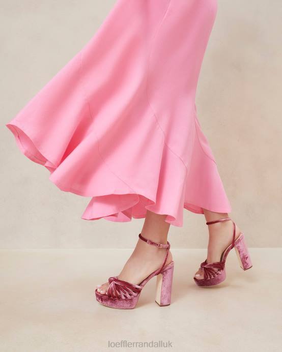 Shoes X82V48 Tea Rose Women Loeffler Randall Rivka Knot Platform Sandal