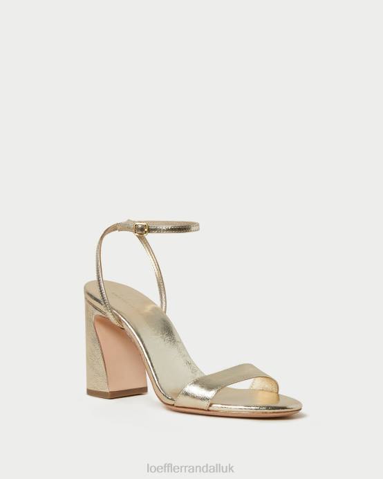 Shoes X82V50 Champagne Women Loeffler Randall Malia Curved-Heel Sandal