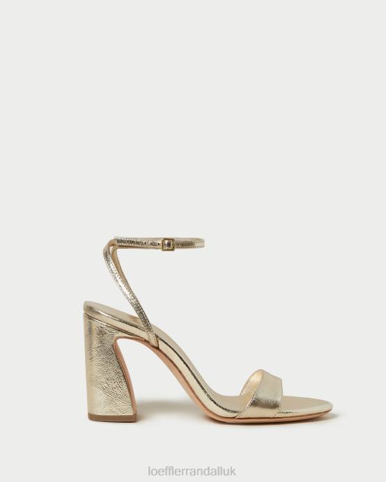 Shoes X82V50 Champagne Women Loeffler Randall Malia Curved-Heel Sandal