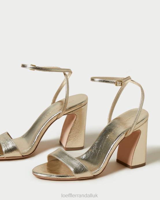 Shoes X82V50 Champagne Women Loeffler Randall Malia Curved-Heel Sandal