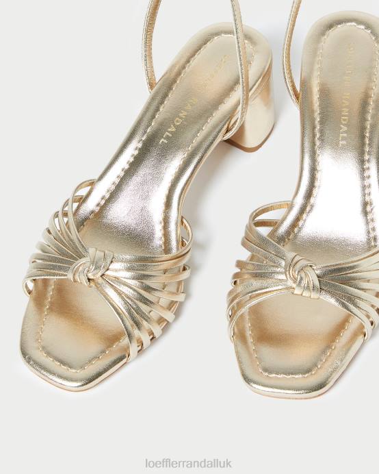 Shoes X82V51 Champagne Women Loeffler Randall Olivia Knot Mid-Heel