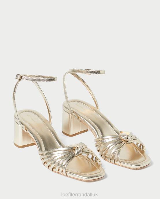 Shoes X82V51 Champagne Women Loeffler Randall Olivia Knot Mid-Heel