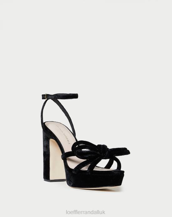 Shoes X82V55 Black Women Loeffler Randall Melany Platform Bow Heel