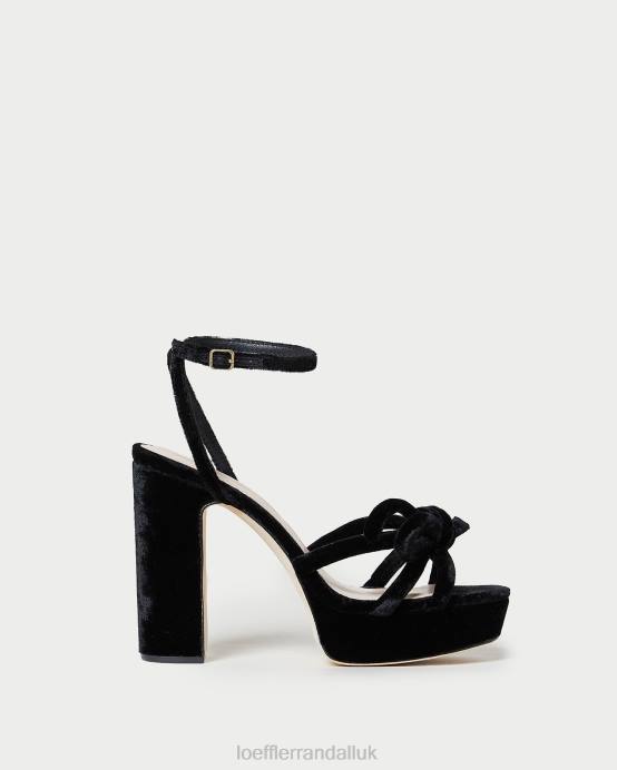 Shoes X82V55 Black Women Loeffler Randall Melany Platform Bow Heel