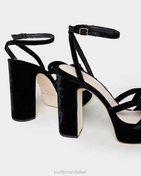 Shoes X82V55 Black Women Loeffler Randall Melany Platform Bow Heel