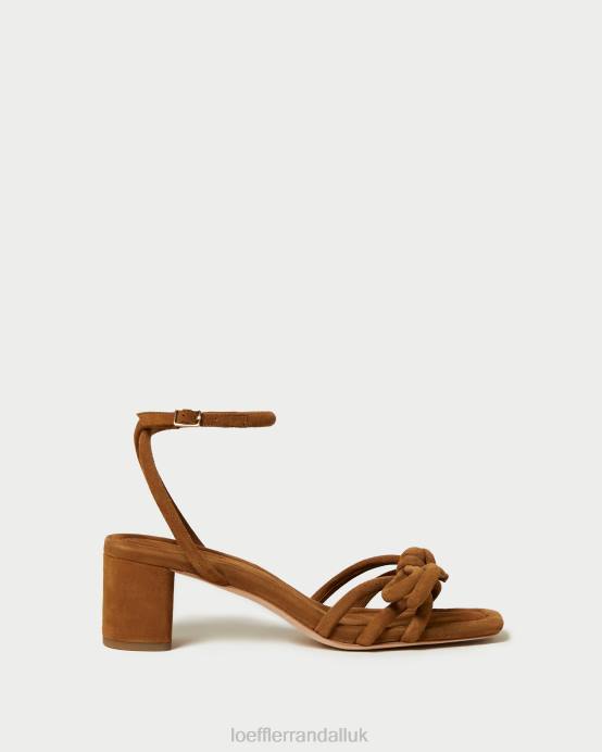 Shoes X82V62 Cacao Women Loeffler Randall Mikel Bow Mid-Heel Sandal